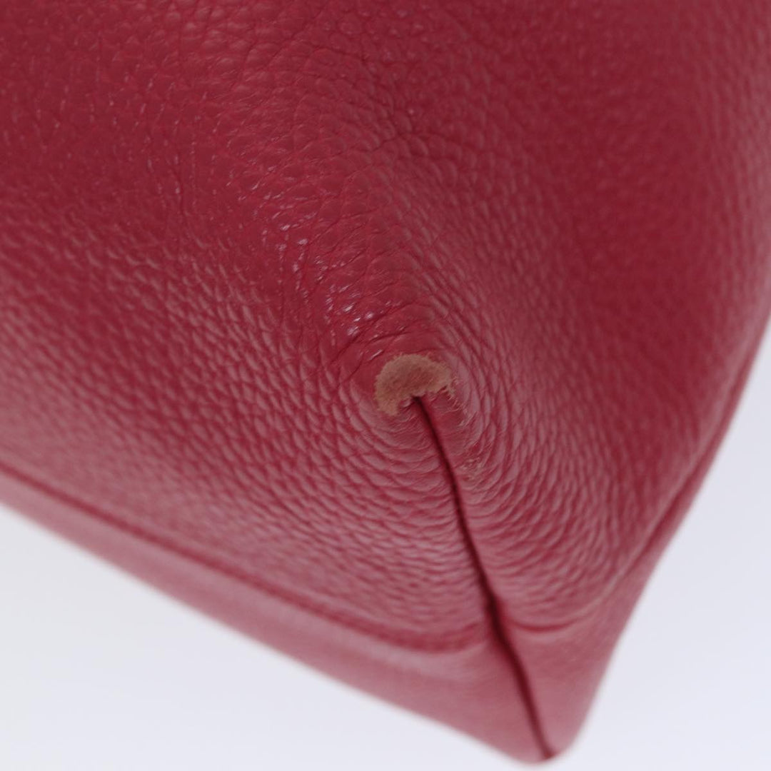 Burberry Hand Bag Leather Pink Auth ep4719