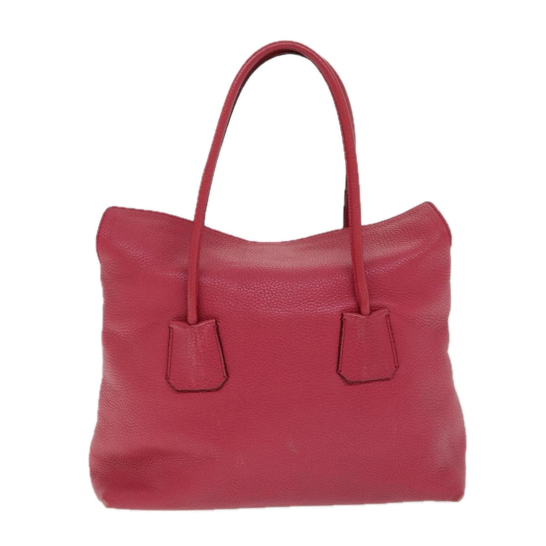 Burberry Hand Bag Leather Pink Auth ep4719