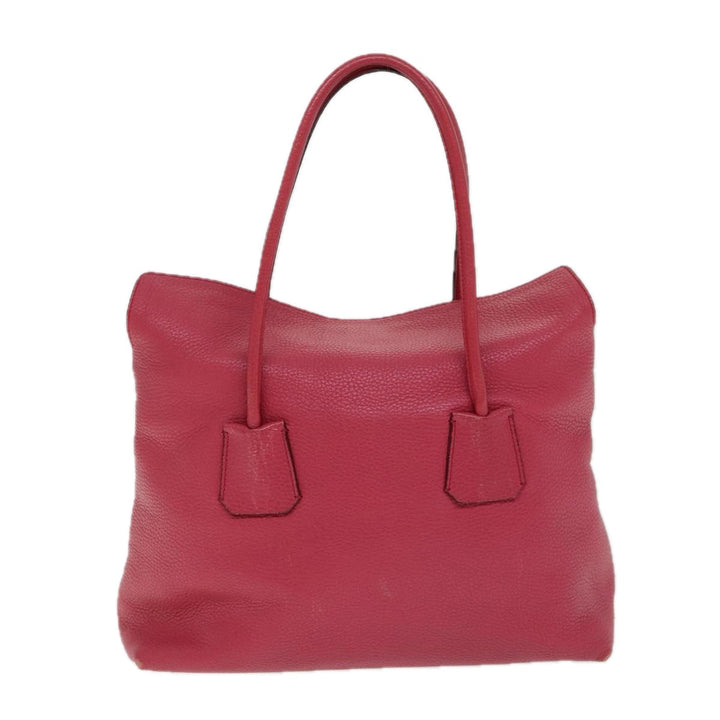 Burberry Hand Bag Leather Pink Auth ep4719