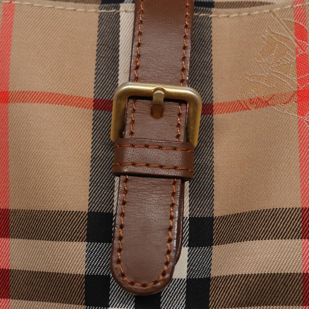 BurberrySs Nova Check Tote Bag Canvas Beige Auth ep4723