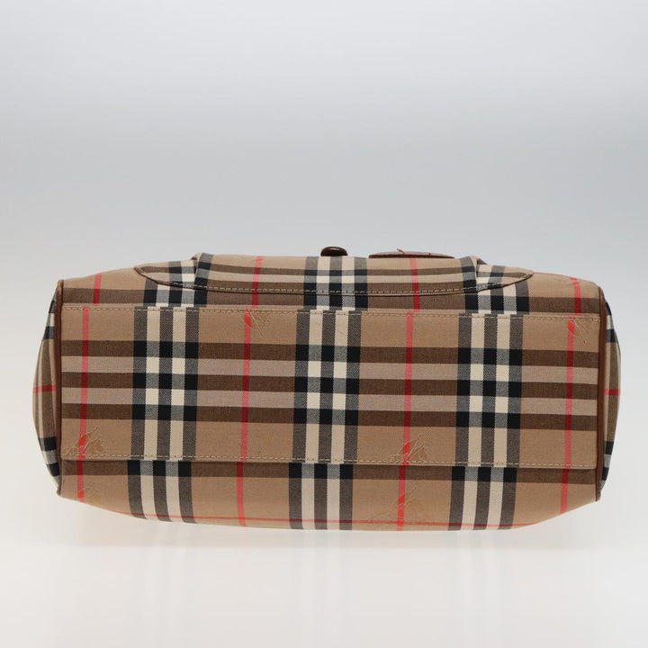 BurberrySs Nova Check Tote Bag Canvas Beige Auth ep4723