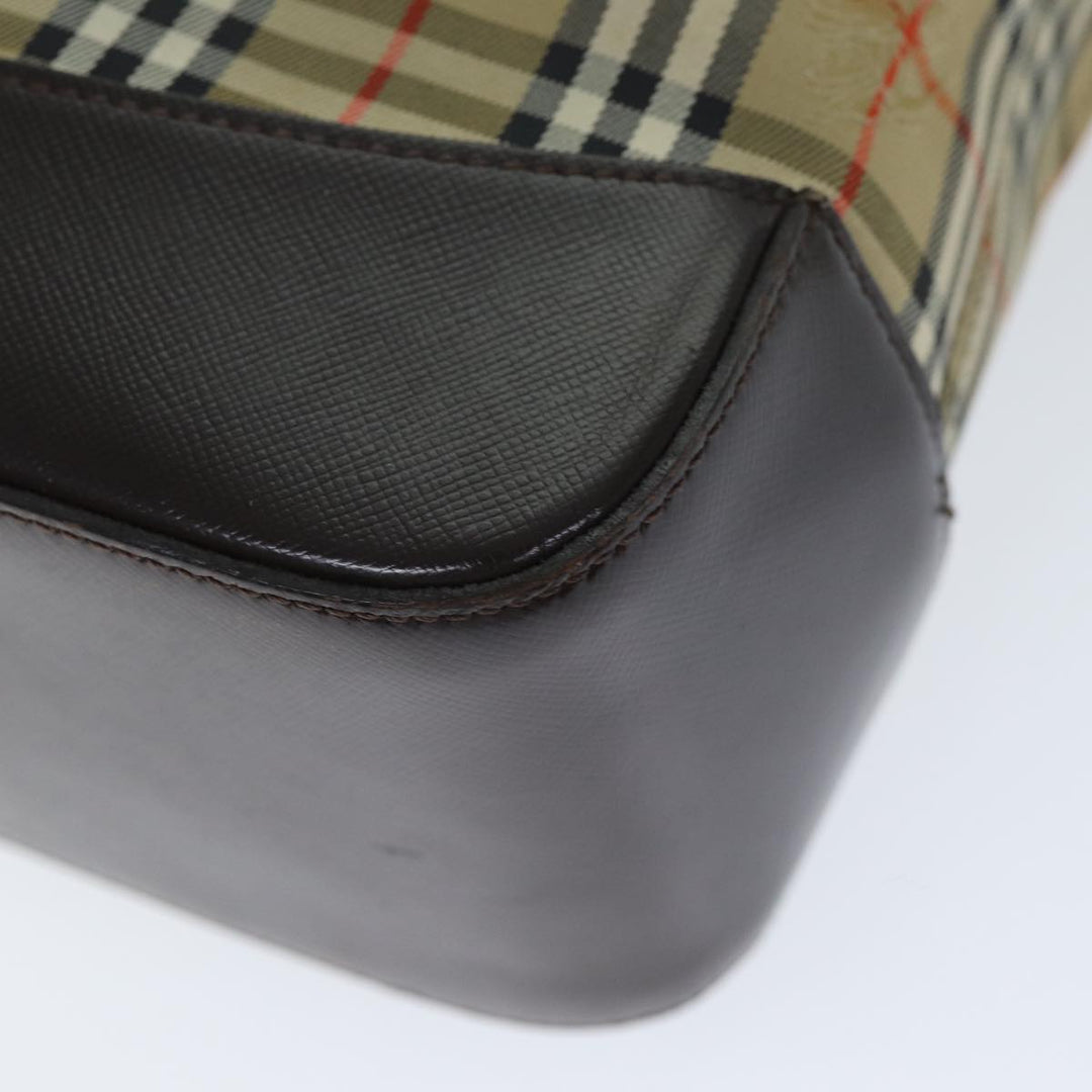 BurberrySs Nova Check Tote Bag Canvas Beige Auth ep4730