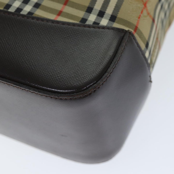 BurberrySs Nova Check Tote Bag Canvas Beige Auth ep4730