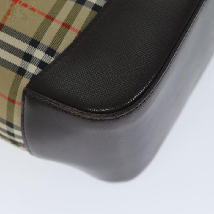 BurberrySs Nova Check Tote Bag Canvas Beige Auth ep4730