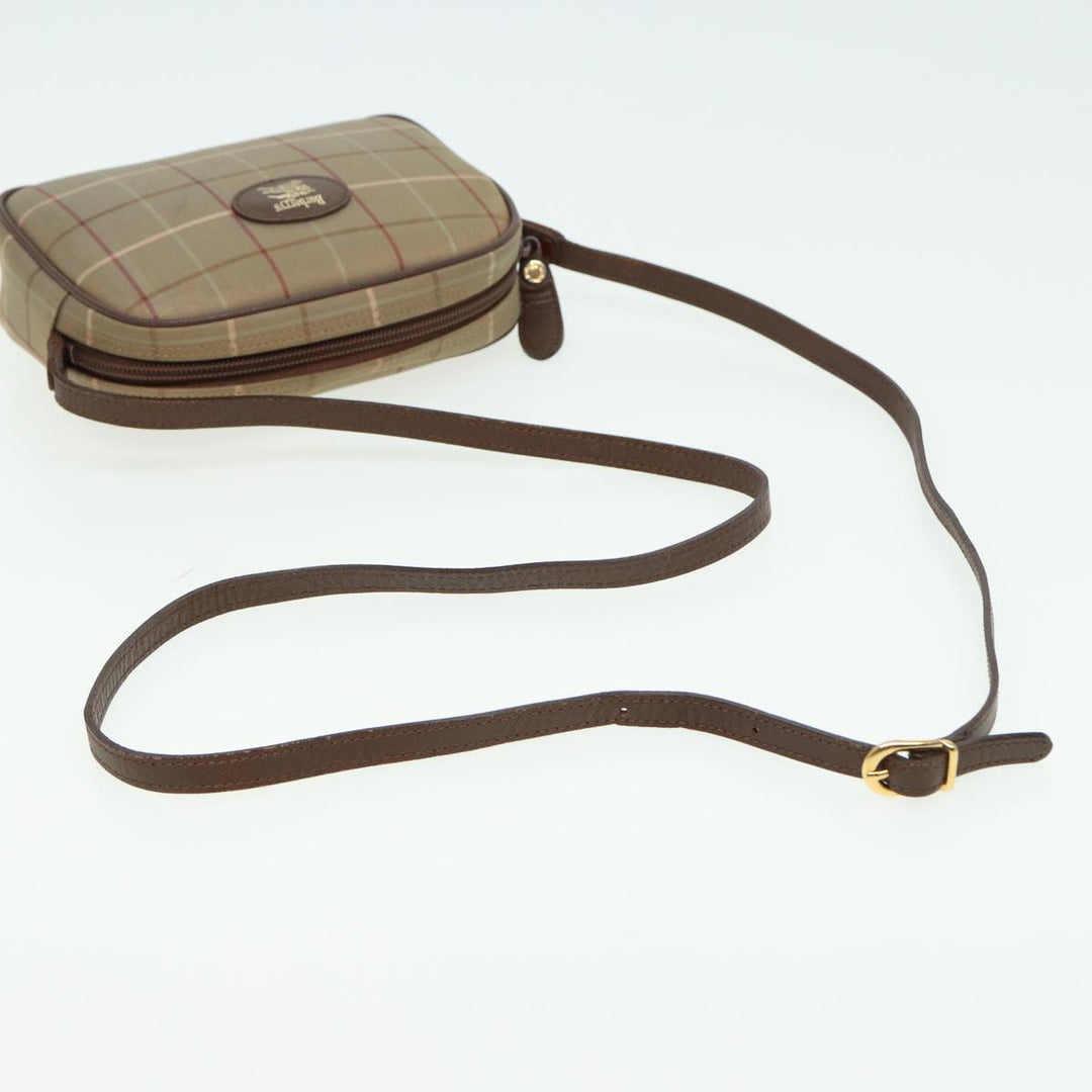 BurberrySs Nova Check Shoulder Bag Canvas Beige Auth ep4737