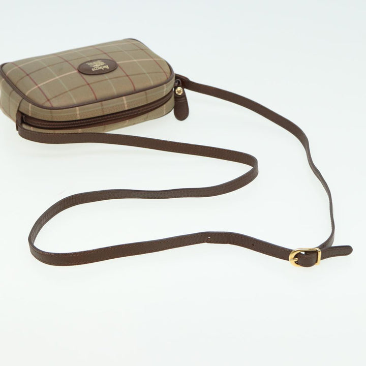 BurberrySs Nova Check Shoulder Bag Canvas Beige Auth ep4737