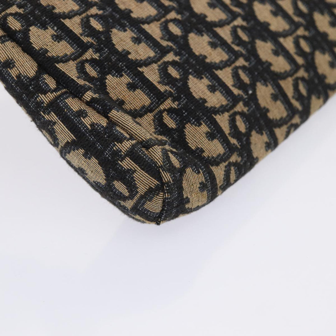 CHRISTIAN Top quality Dior Trotter Canvas Clutch Bag Navy Auth ep4801