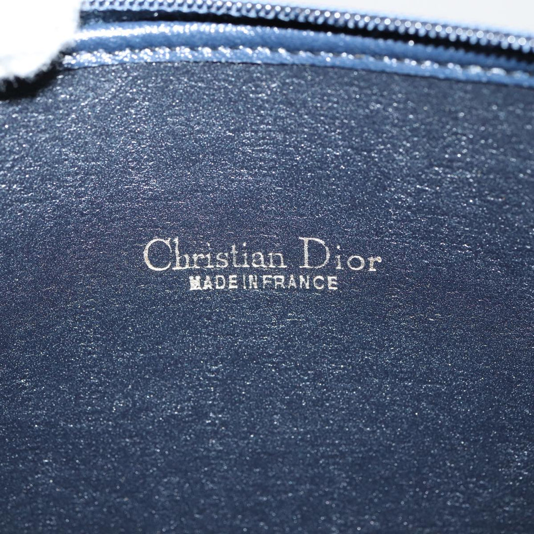 CHRISTIAN Top quality Dior Trotter Canvas Clutch Bag Navy Auth ep4801