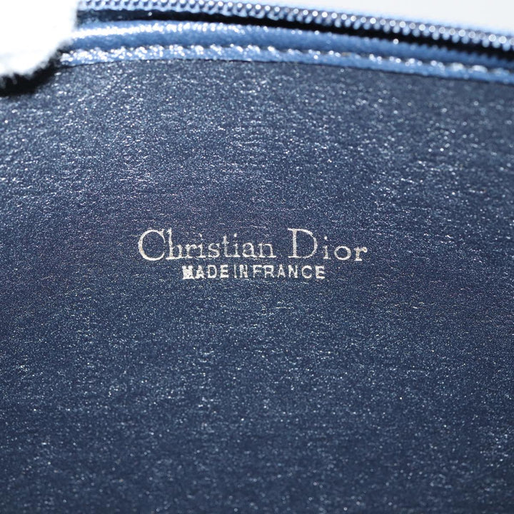 CHRISTIAN Top quality Dior Trotter Canvas Clutch Bag Navy Auth ep4801