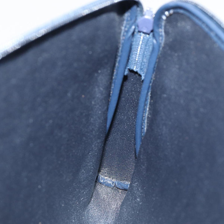 CHRISTIAN Top quality Dior Trotter Canvas Clutch Bag Navy Auth ep4801
