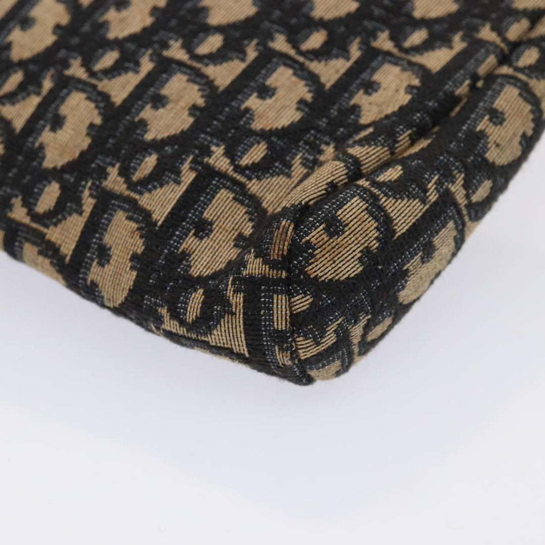 CHRISTIAN Top quality Dior Trotter Canvas Clutch Bag Navy Auth ep4801