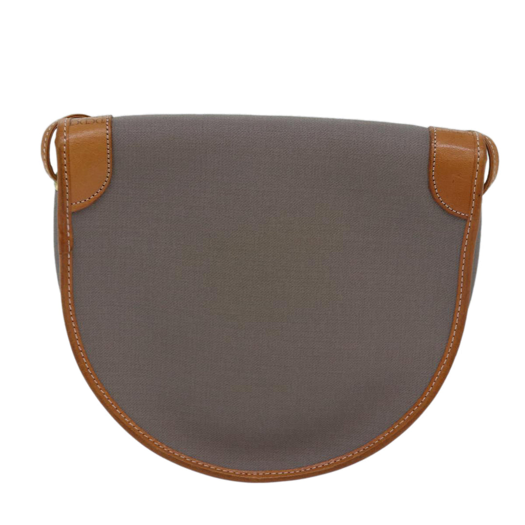 CHRISTIAN Top quality Dior Shoulder Bag PVC Gray Auth ep4807