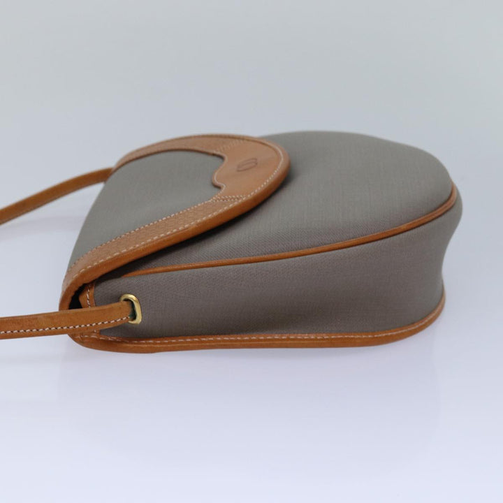 CHRISTIAN Dior Shoulder Bag PVC Gray Auth ep4807