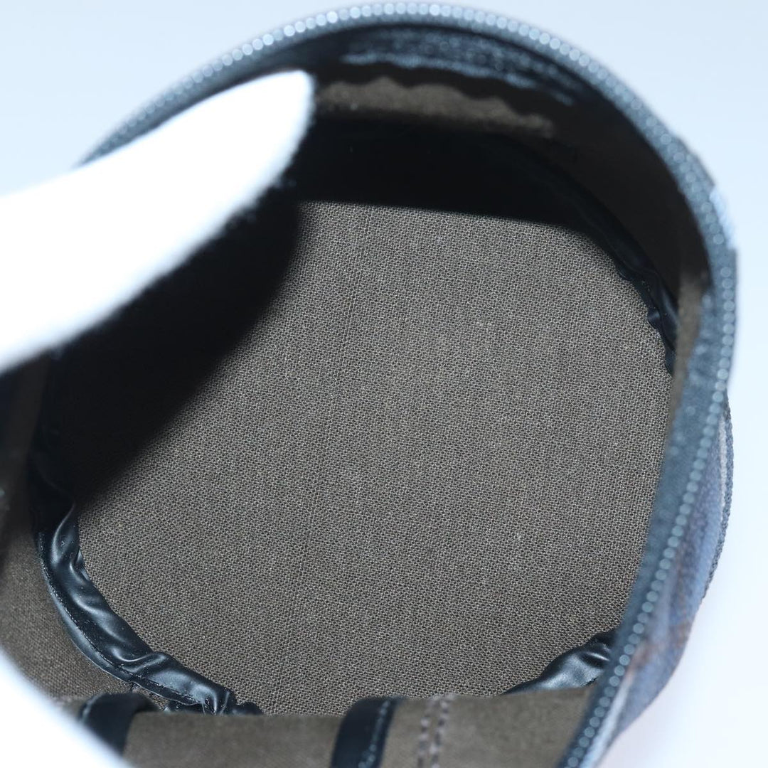 BurberrySs Nova Check Vanity Cosmetic Pouch PVC Leather Blue Auth ep4900