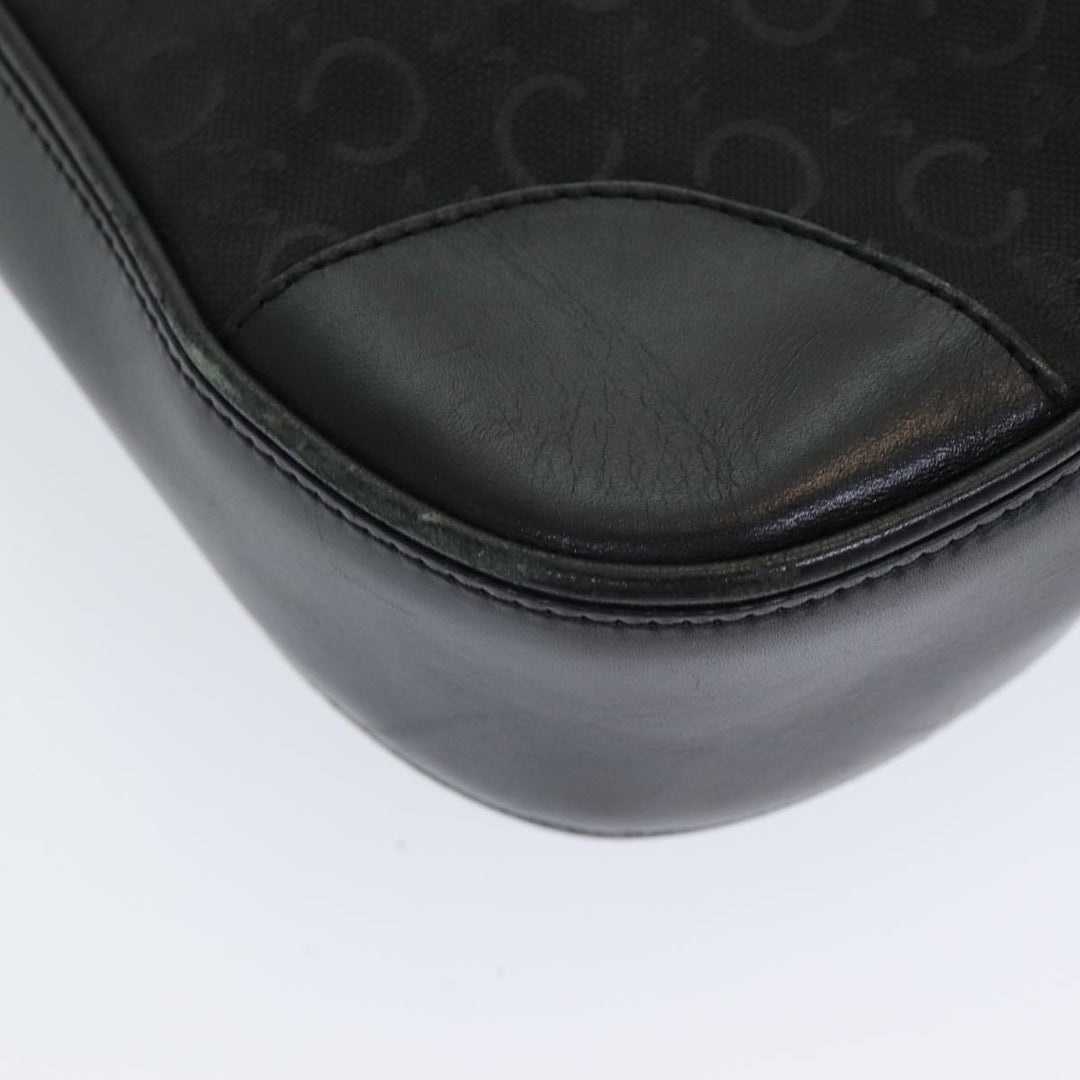 Celine C Macadam Canvas Shoulder Bag Black Auth ep4932
