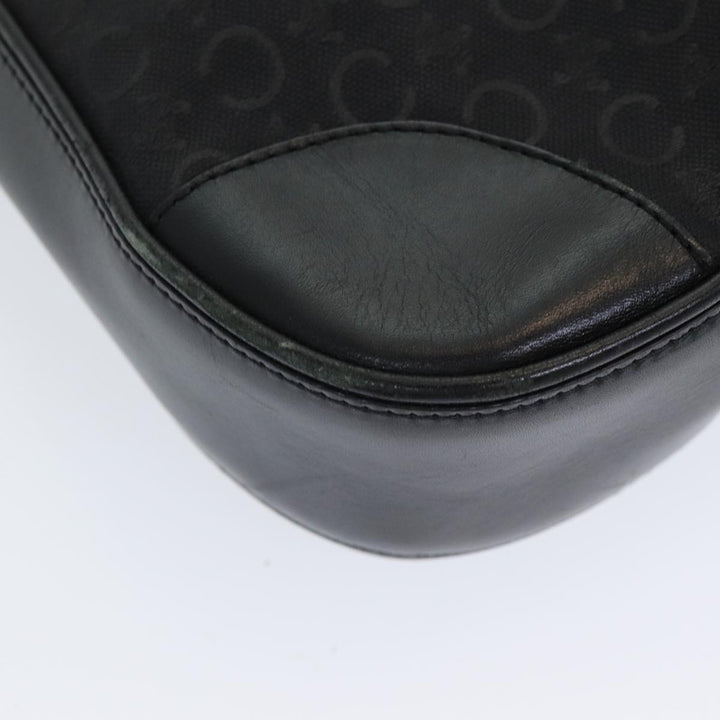Celine C Macadam Canvas Shoulder Bag Black Auth ep4932