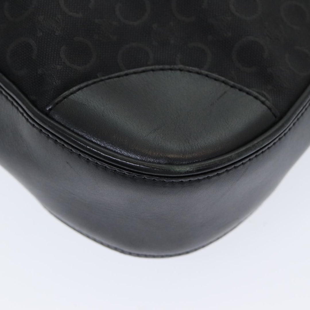Celine C Macadam Canvas Shoulder Bag Black Auth ep4932