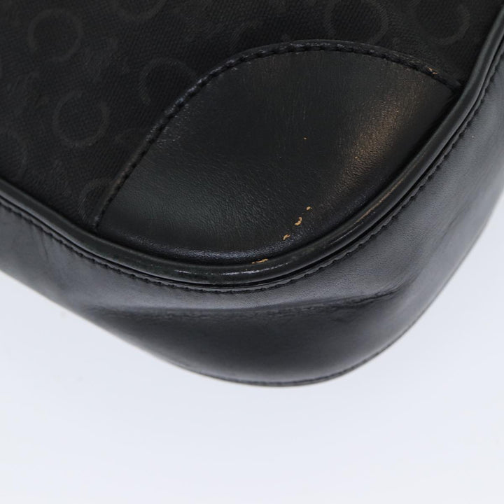 Celine C Macadam Canvas Shoulder Bag Black Auth ep4932