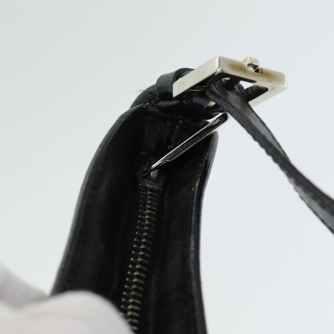 Celine C Macadam Canvas Shoulder Bag Black Auth ep4932