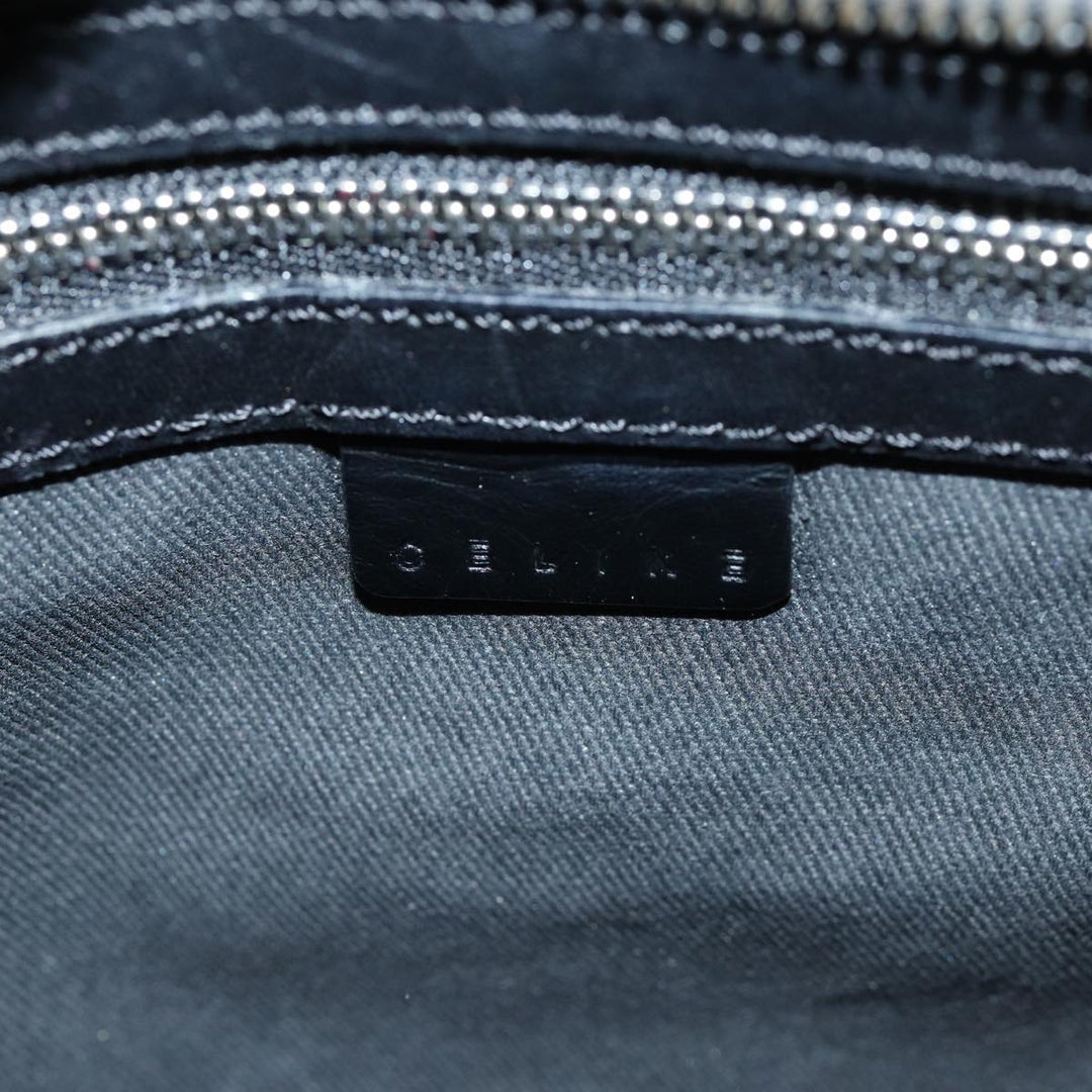 Celine C Macadam Canvas Shoulder Bag Black Auth ep4932
