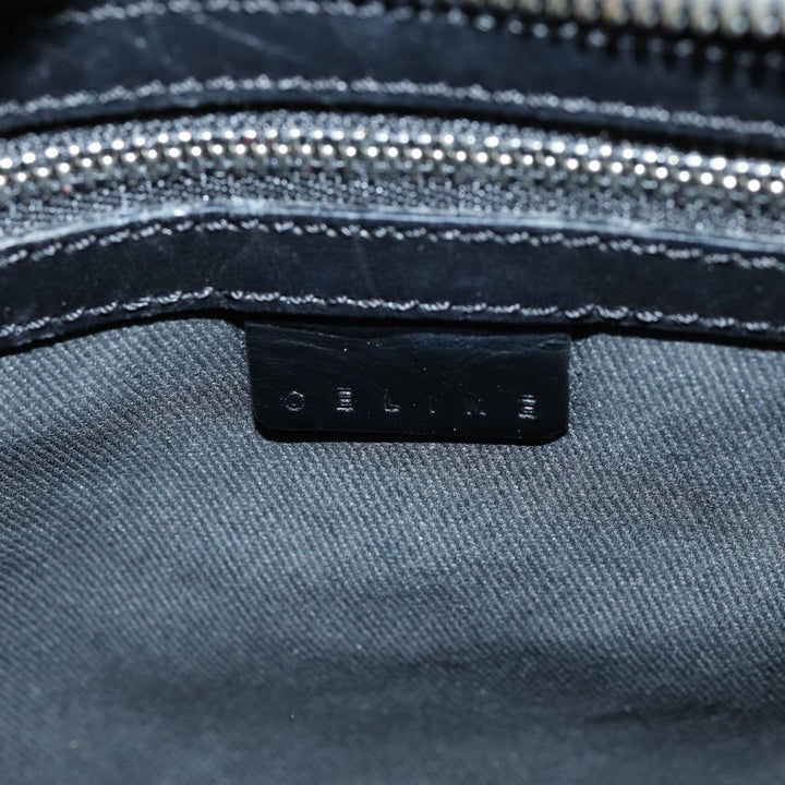 Celine C Macadam Canvas Shoulder Bag Black Auth ep4932