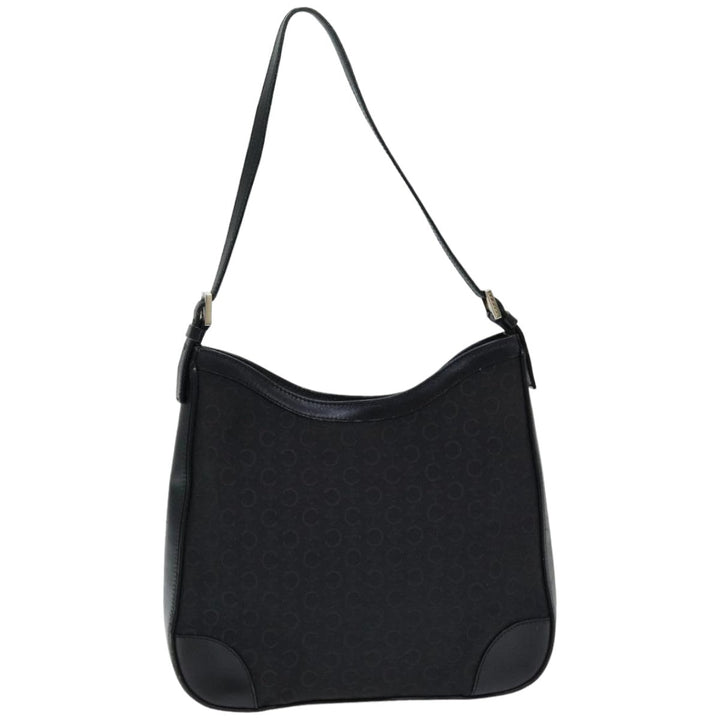 Celine C Macadam Canvas Shoulder Bag Black Auth ep4932