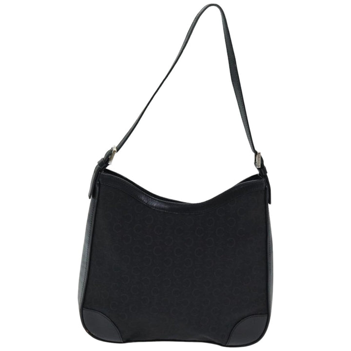 Celine C Macadam Canvas Shoulder Bag Black Auth ep4932