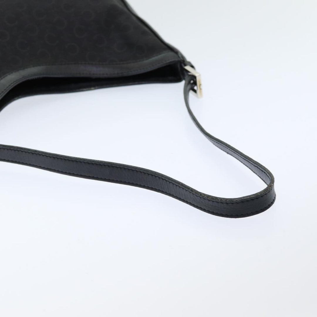 Celine C Macadam Canvas Shoulder Bag Black Auth ep4932