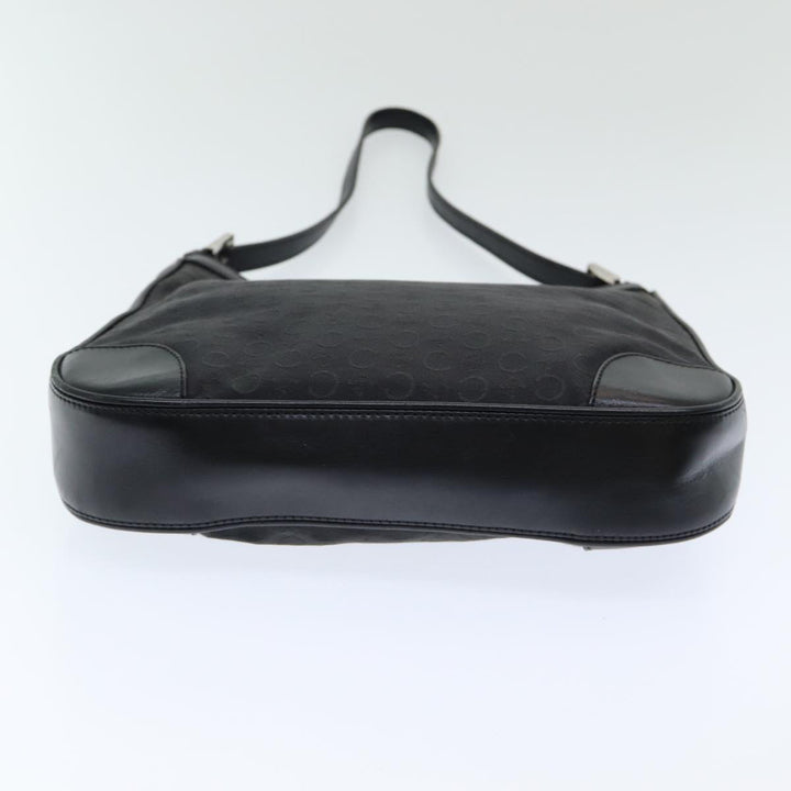 Celine C Macadam Canvas Shoulder Bag Black Auth ep4932