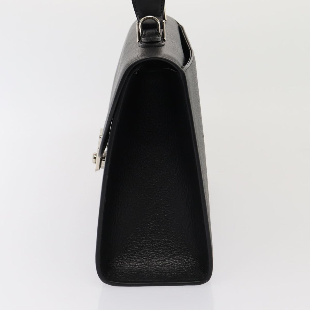 BurberrySs Hand Bag Leather 2way Black Auth ep4940