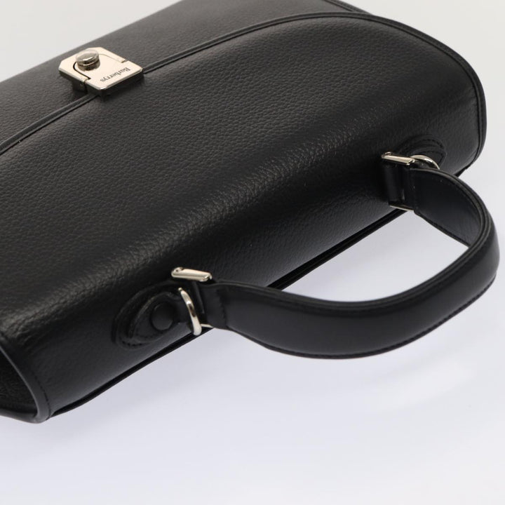 BurberrySs Hand Bag Leather 2way Black Auth ep4940