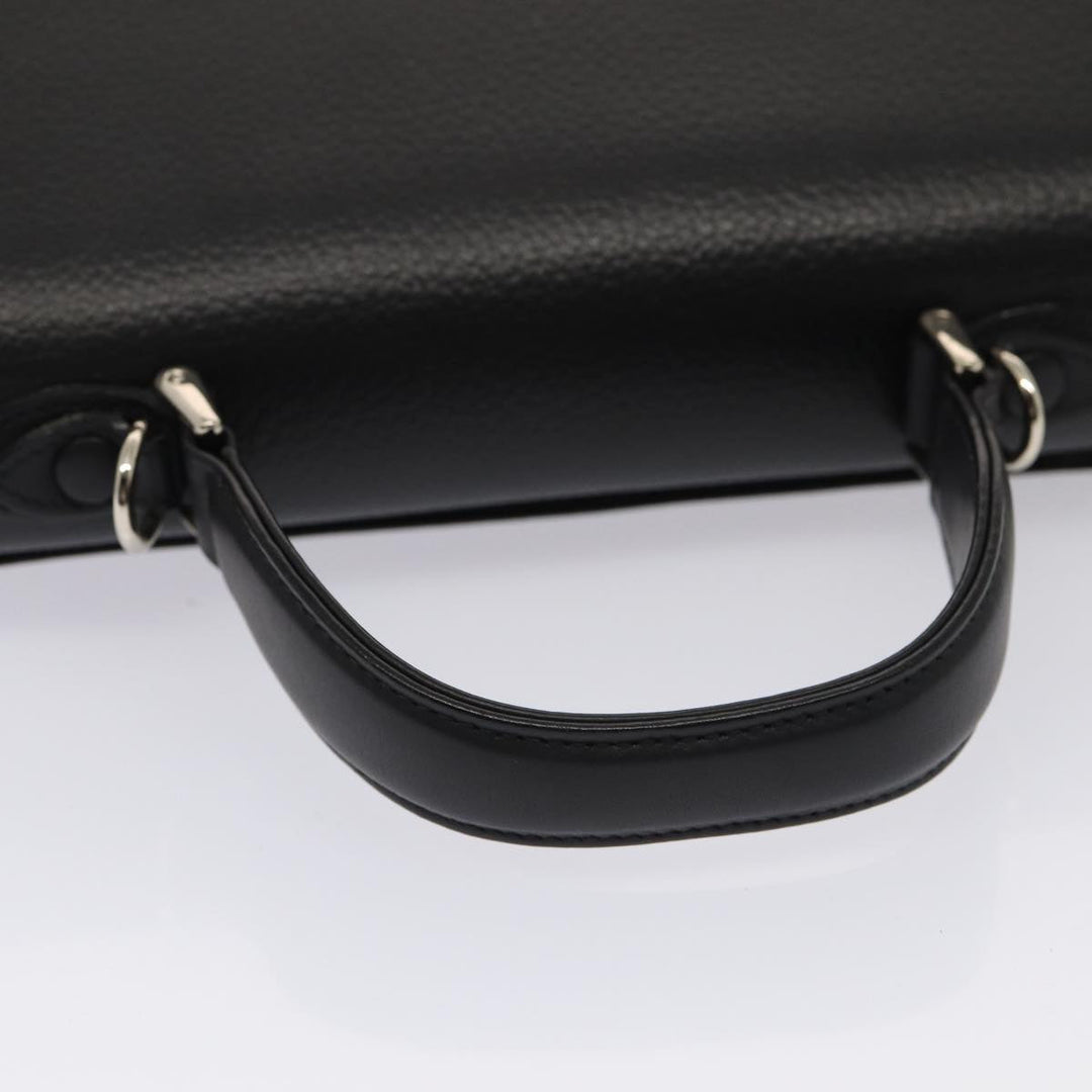 BurberrySs Hand Bag Leather 2way Black Auth ep4940