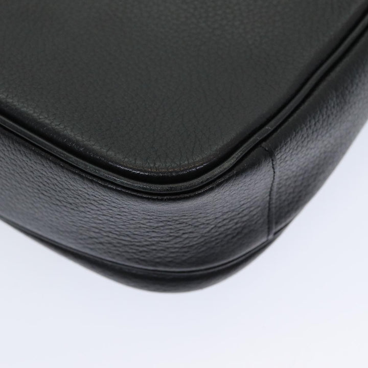 BurberrySs Shoulder Bag Leather Black Auth ep5024