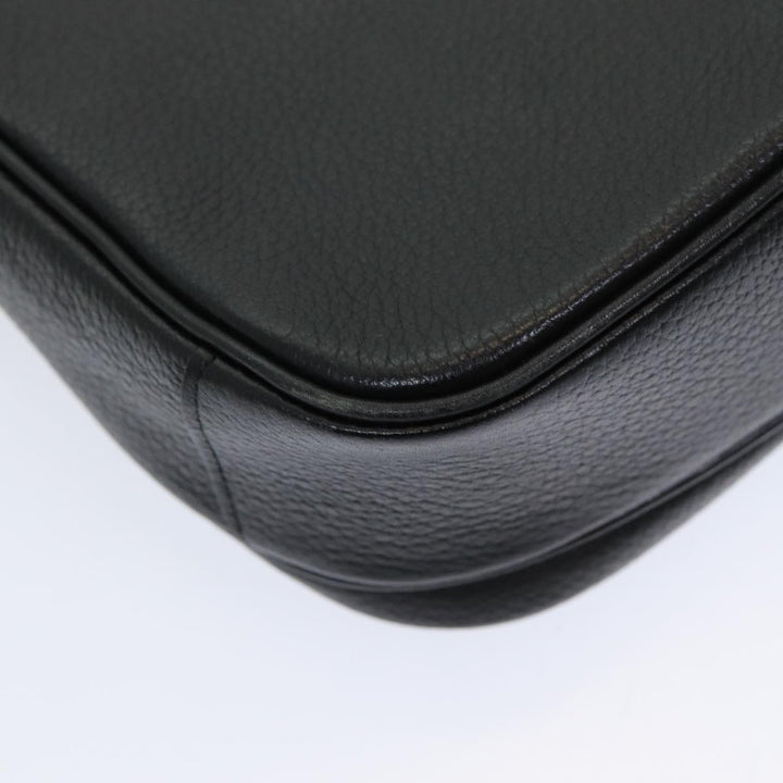 BurberrySs Shoulder Bag Leather Black Auth ep5024