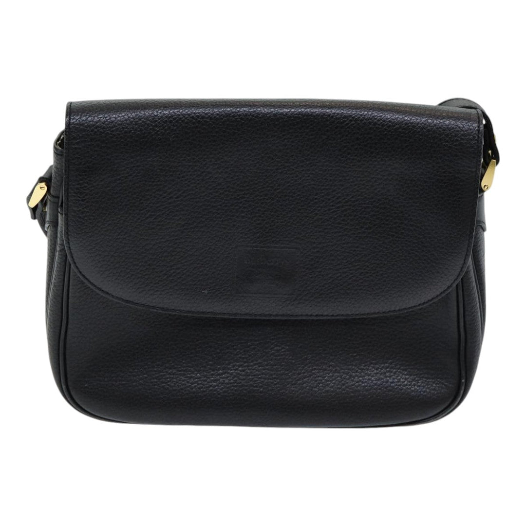 BurberrySs Shoulder Bag Leather Black Auth ep5024