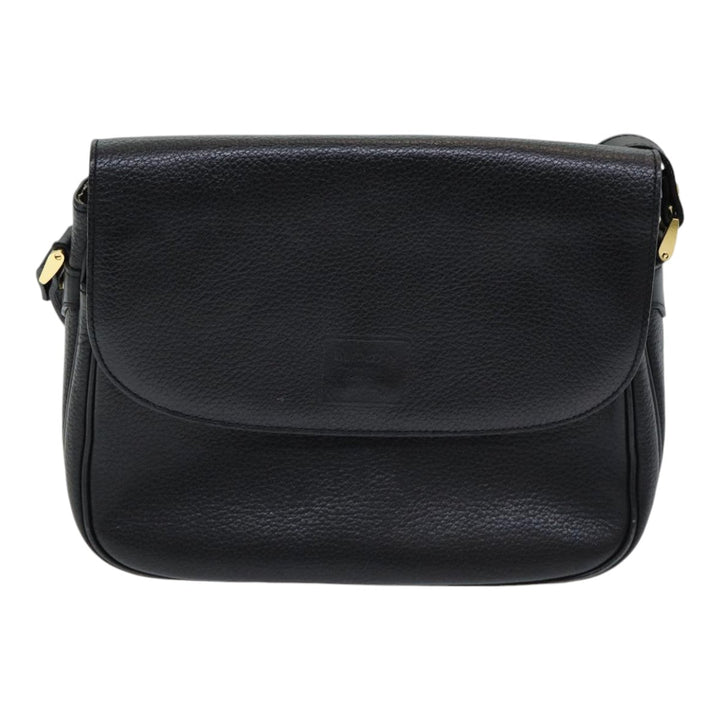 BurberrySs Shoulder Bag Leather Black Auth ep5024