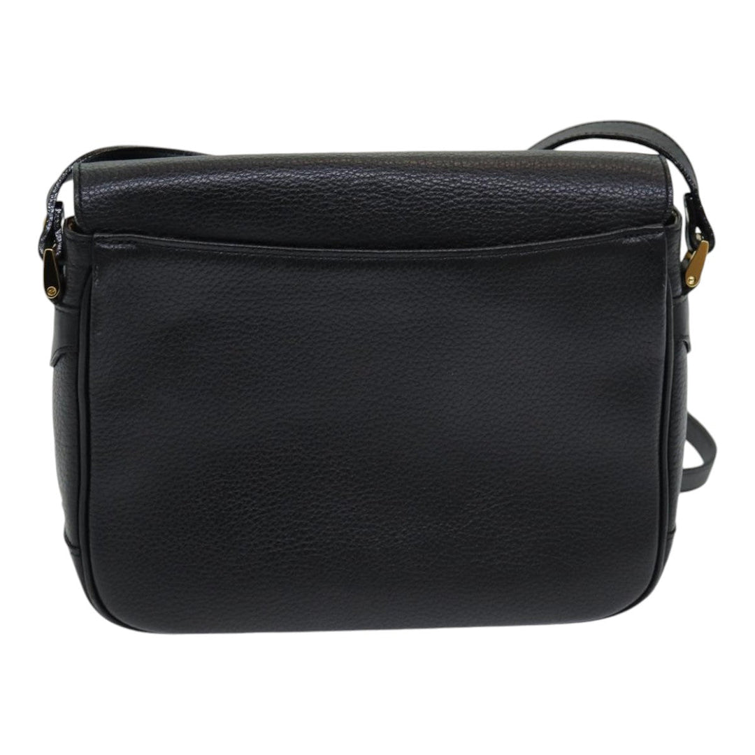 BurberrySs Shoulder Bag Leather Black Auth ep5024