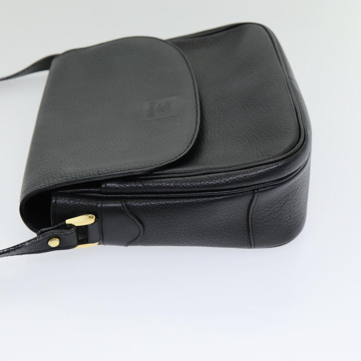 BurberrySs Shoulder Bag Leather Black Auth ep5024