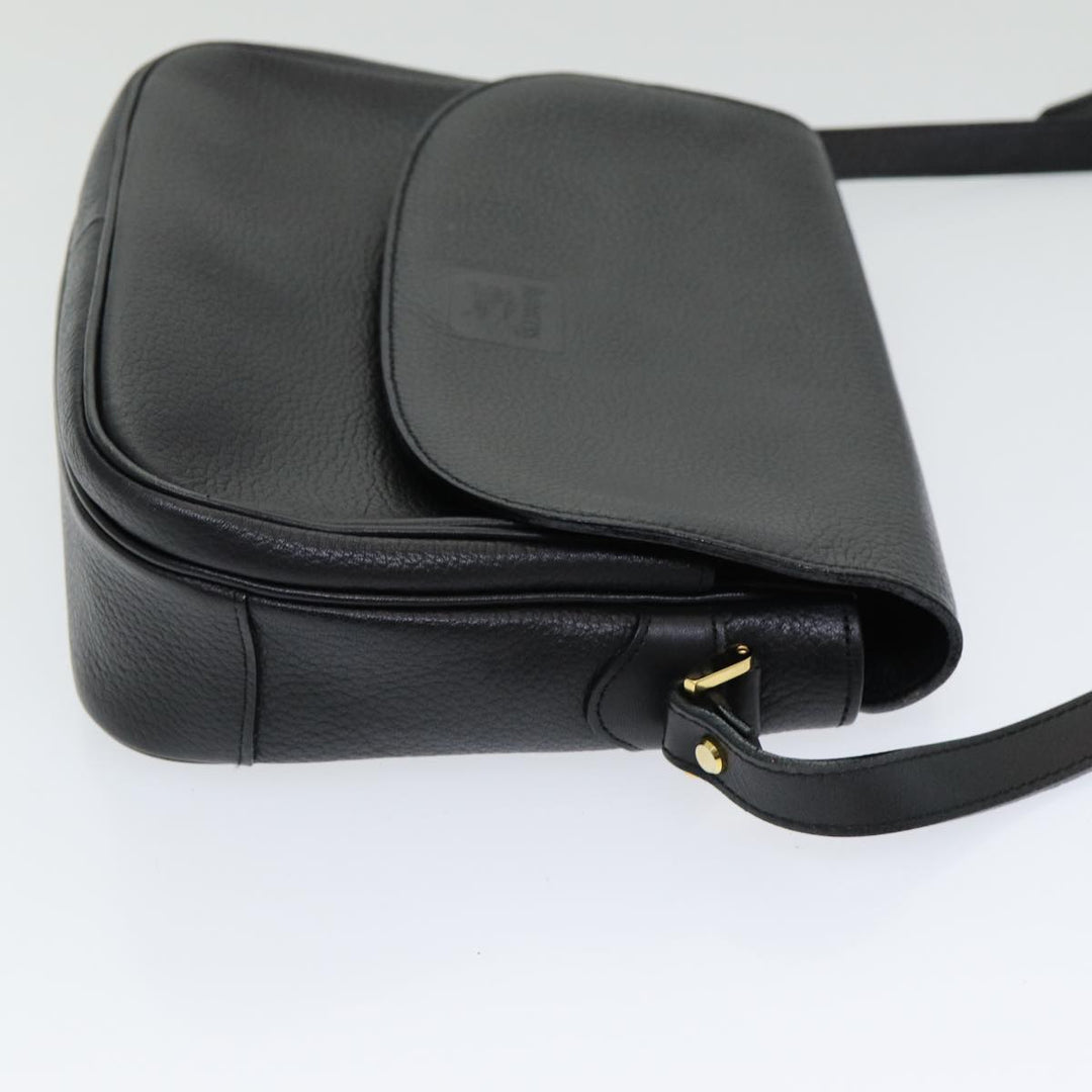 BurberrySs Shoulder Bag Leather Black Auth ep5024