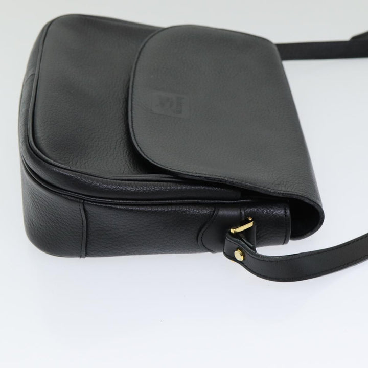 BurberrySs Shoulder Bag Leather Black Auth ep5024