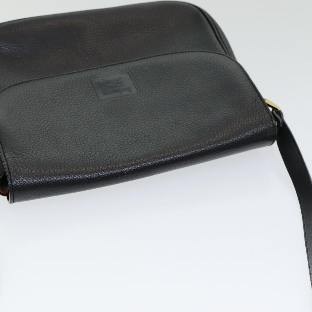 BurberrySs Shoulder Bag Leather Black Auth ep5024