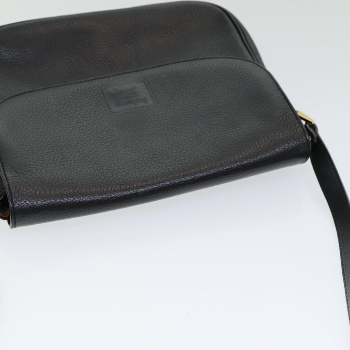 BurberrySs Shoulder Bag Leather Black Auth ep5024