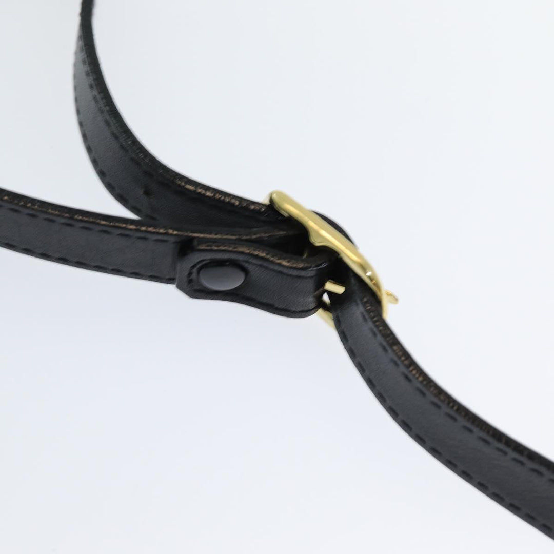 BurberrySs Shoulder Bag Leather Black Auth ep5024