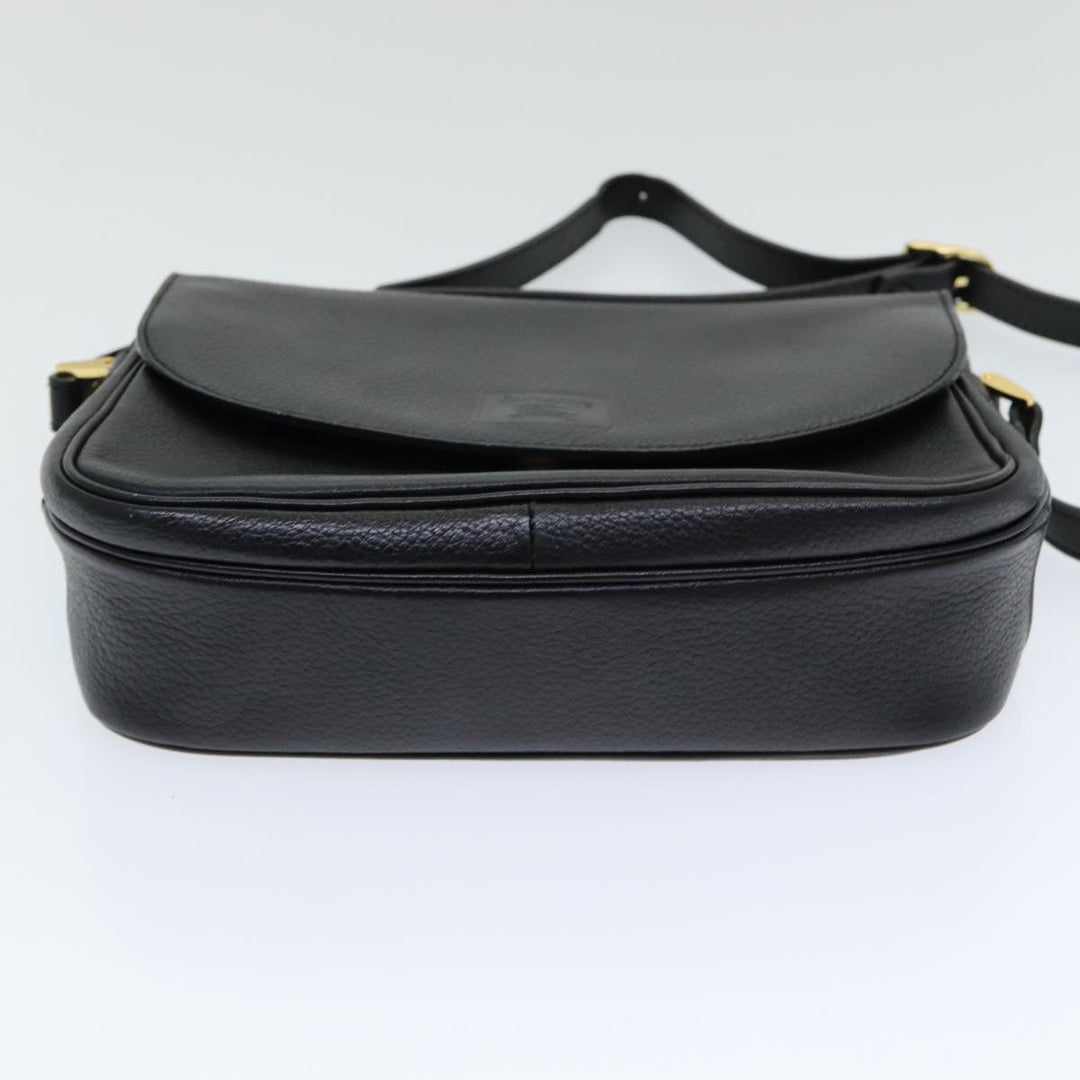 BurberrySs Shoulder Bag Leather Black Auth ep5024