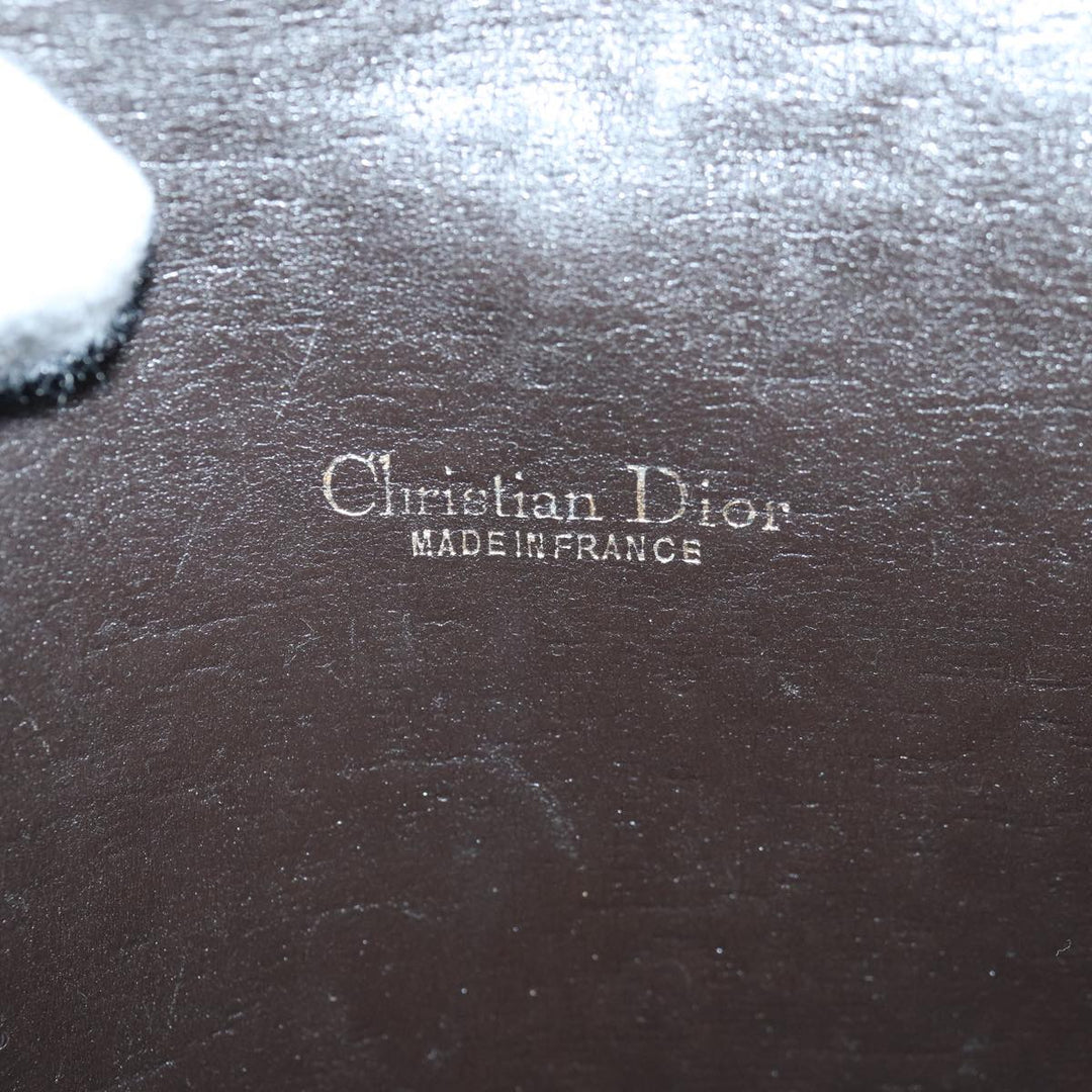 CHRISTIAN Top quality Dior Trotter Canvas Shoulder Bag Gold Beige Auth ep5089