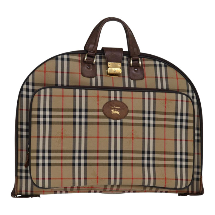 BurberrySs Nova Check Garment Cover Canvas Beige Brown Auth ep5154