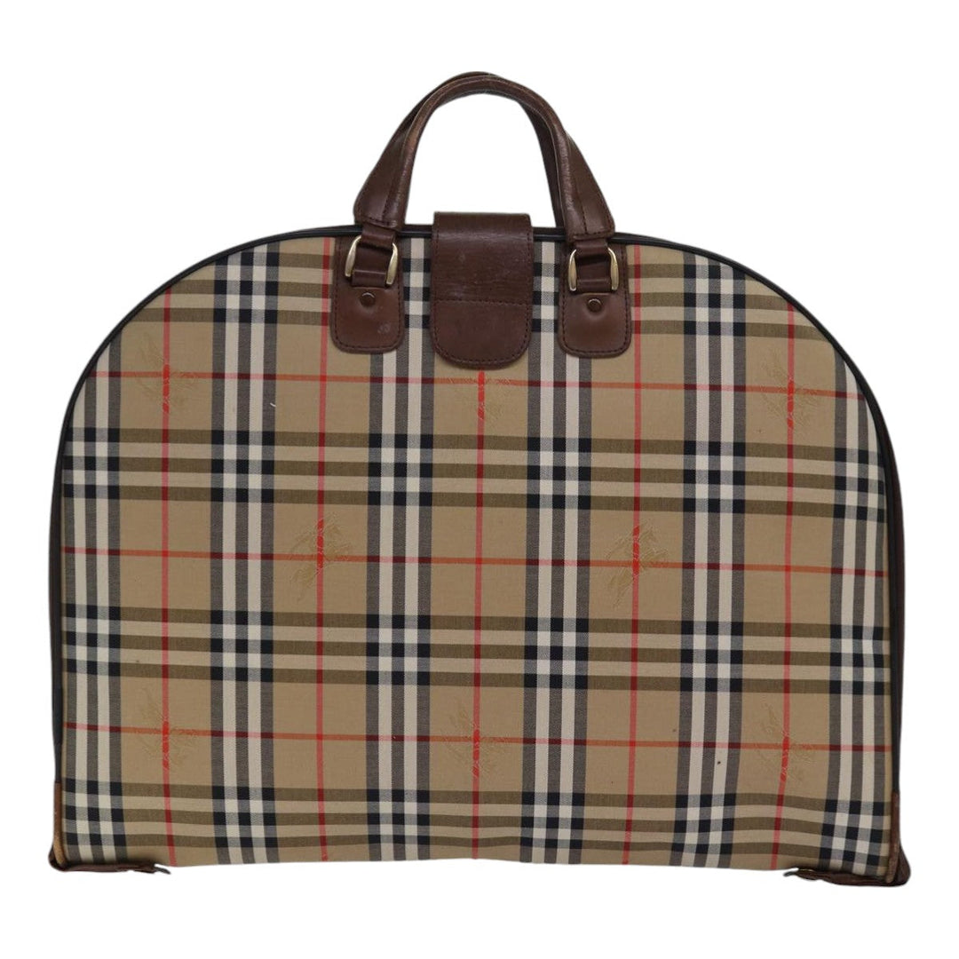 BurberrySs Nova Check Garment Cover Canvas Beige Brown Auth ep5154