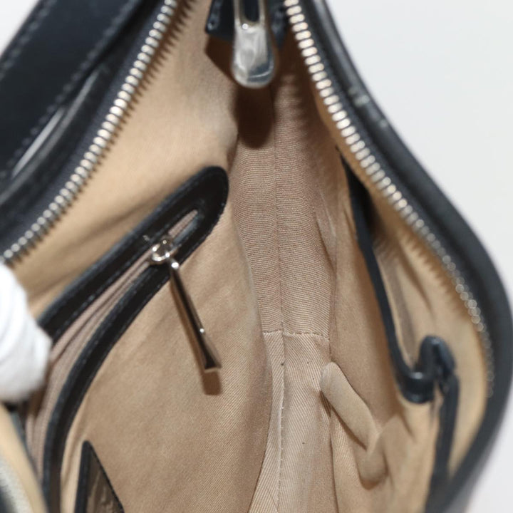 Burberry Nova Check Shoulder Bag PVC Beige Silver Auth ep5325