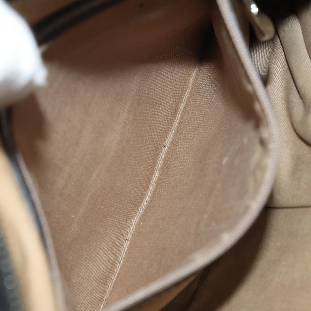 Burberry Nova Check Shoulder Bag PVC Beige Silver Auth ep5325