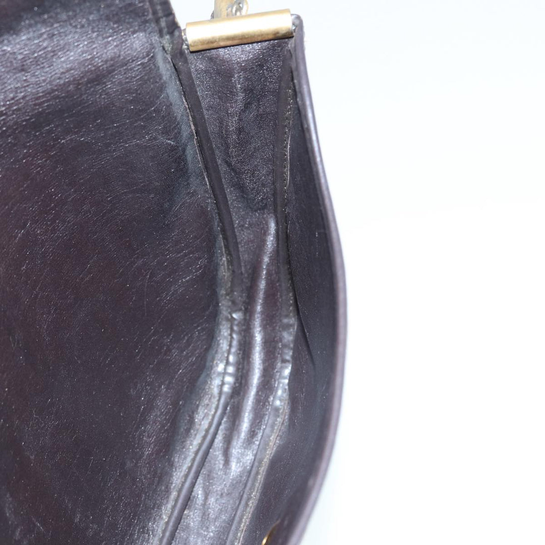 CHRISTIAN Top quality Dior Trotter Canvas Shoulder Bag Gold Brown Auth ep5327
